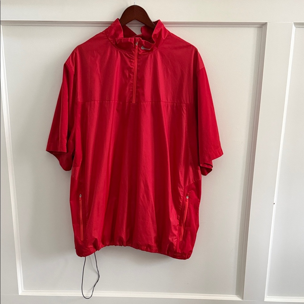 Nike Golf Men’s 3XL Short‑Sleeve Wind Shirt • Red • Excellent Condition